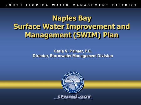 Naples Bay Surface Water Improvement and Management (SWIM) Plan