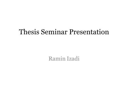 Thesis Seminar Presentation Ramin Izadi. 1. What is the question I am interested in? What is the effect of closing down schools on student outcomes?