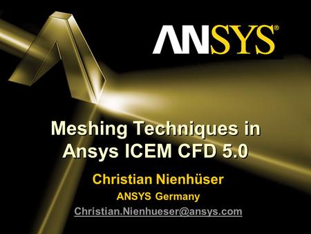 Meshing Techniques in Ansys ICEM CFD 5.0