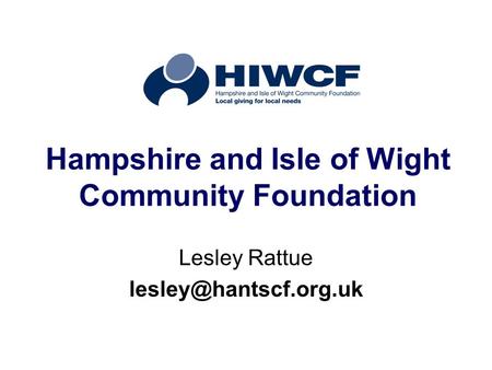 Hampshire and Isle of Wight Community Foundation Lesley Rattue