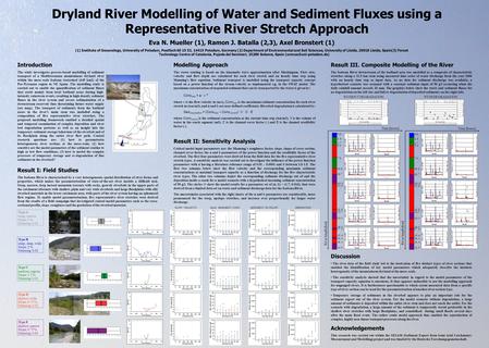 Dryland River Modelling of Water and Sediment Fluxes using a Representative River Stretch Approach Eva N. Mueller (1), Ramon J. Batalla (2,3), Axel Bronstert.