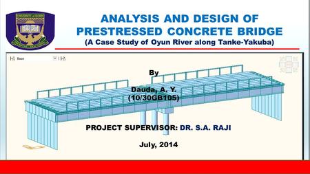 ANALYSIS AND DESIGN OF PRESTRESSED CONCRETE BRIDGE