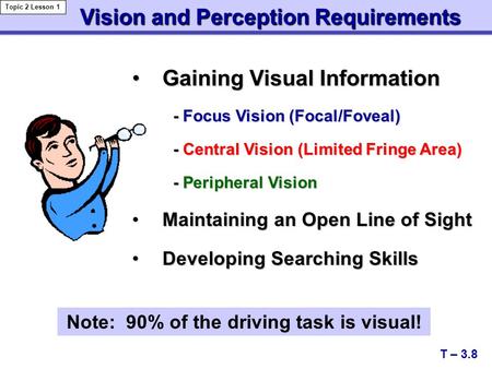 Vision and Perception Requirements