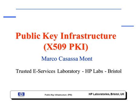 Public Key Infrastructure (X509 PKI)