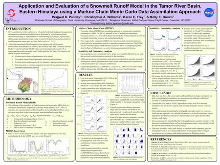 Application and Evaluation of a Snowmelt Runoff Model in the Tamor River Basin, Eastern Himalaya using a Markov Chain Monte Carlo Data Assimilation Approach.