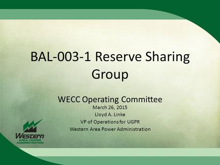 BAL Reserve Sharing Group