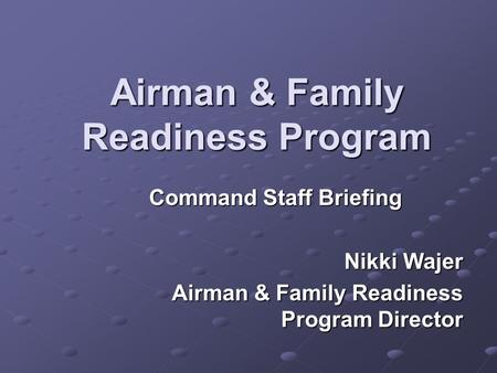 Airman & Family Readiness Program