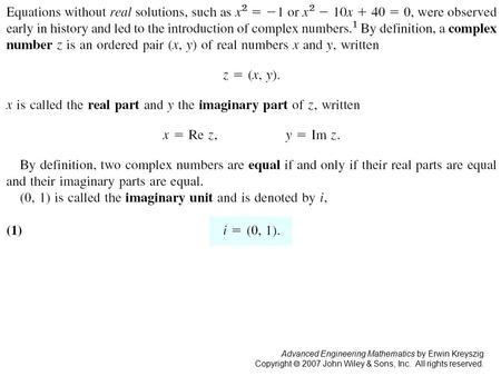 Advanced Engineering Mathematics by Erwin Kreyszig Copyright  2007 John Wiley & Sons, Inc. All rights reserved. Page 602.