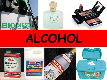 What do all of these products have in common? ALCOHOL.
