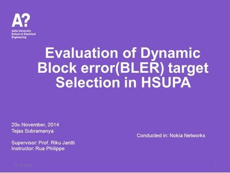 Block error(BLER) target