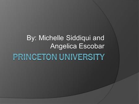 By: Michelle Siddiqui and Angelica Escobar. Location and Founding Year  Princeton is located in Princeton, New Jersey.  It was established in 1746.