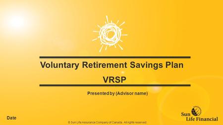 Voluntary Retirement Savings Plan VRSP