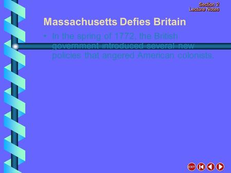 Massachusetts Defies Britain