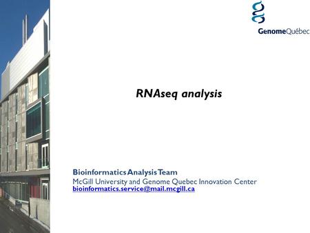 RNAseq analysis Bioinformatics Analysis Team