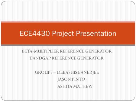 ECE4430 Project Presentation