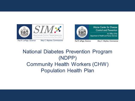 National Diabetes Prevention Program (NDPP)