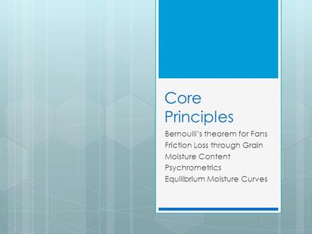 Core Principles Bernoulli’s theorem for Fans