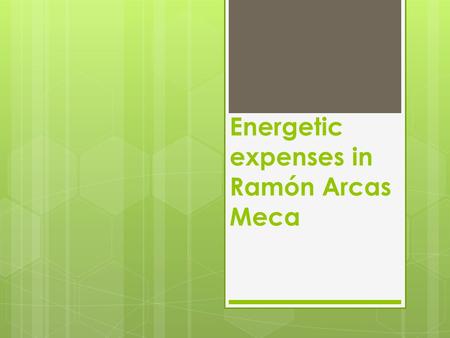 Energetic expenses in Ramón Arcas Meca.  Before starting with commenius project, we damaged the environment.  For example…