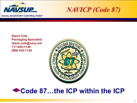 Code 87…the ICP within the ICP