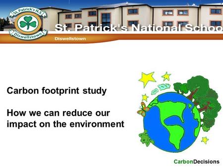 Carbon footprint study How we can reduce our impact on the environment CarbonDecisions.