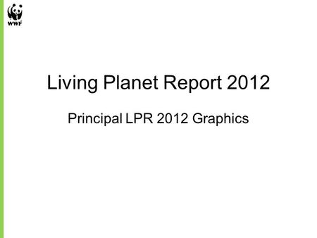Living Planet Report 2012 Principal LPR 2012 Graphics.