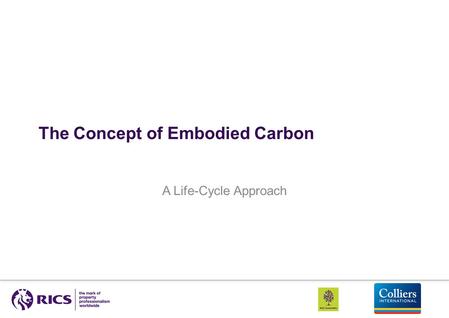 The Concept of Embodied Carbon A Life-Cycle Approach.