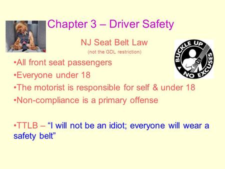 Chapter 3 – Driver Safety