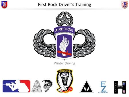 First Rock Driver’s Training Winter Driving. Test the Road Always test the road – When you first pull out onto the road, if there is no traffic, you should.