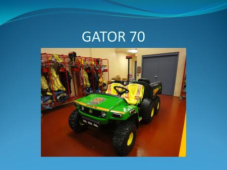 GATOR 70. Hand Holds Front Tire Pressure Rear Tire Pressure.