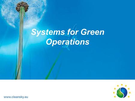 Systems for Green Operations. Management of Aircraft Energy SGO Technology Development & Validation of Electrical Aircraft Systems Stakeholders ► Management.