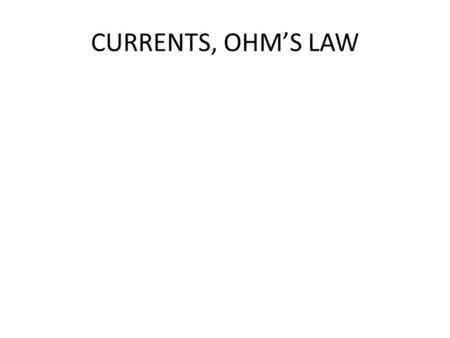 CURRENTS, OHM’S LAW. For everyday currents in home electronics and wires, which answer is the order of magnitude of the average velocity of the electrons.