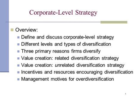 Corporate-Level Strategy