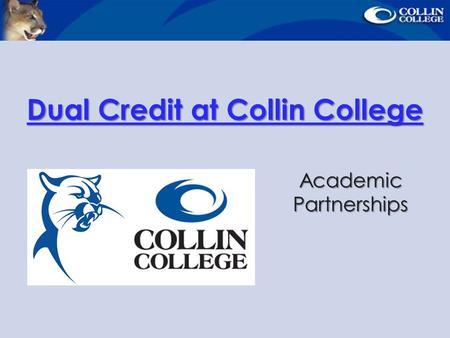 Dual Credit at Collin College
