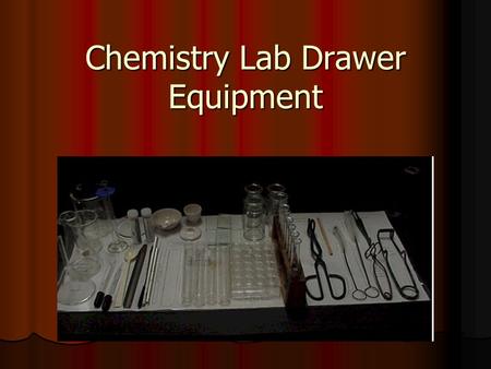 Chemistry Lab Drawer Equipment. Chemistry Lab Drawer Beakers Beakers.