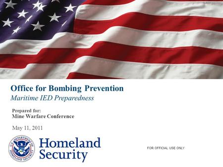 Office for Bombing Prevention Maritime IED Preparedness