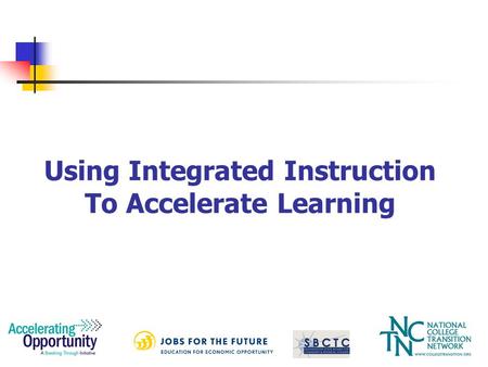 Using Integrated Instruction To Accelerate Learning.