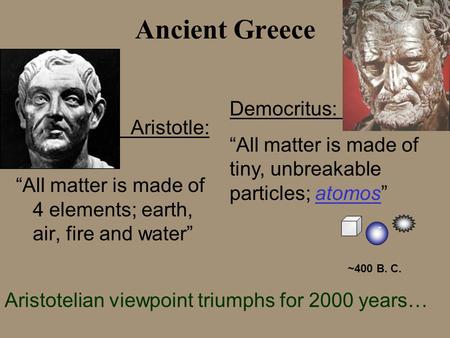 Ancient Greece Democritus: .