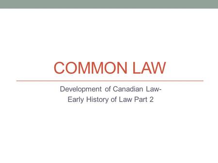 common law