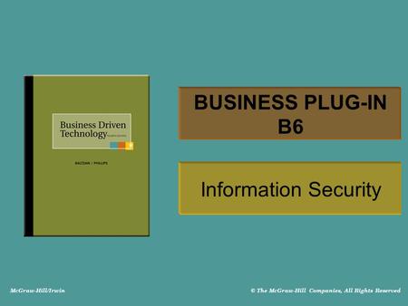 BUSINESS PLUG-IN B6 Information Security.