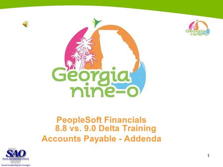 1 PeopleSoft Financials 8.8 vs. 9.0 Delta Training Accounts Payable - Addenda.