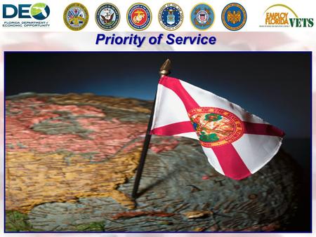 Priority of Service. Areas of Discussion  Overview of Demographics and Trends  Overview of Florida’s Organizational Relationships  Identifying and.