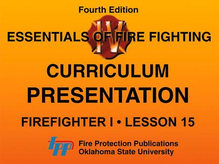 FIREFIGHTER I LESSON 15. SPRINKLER SYSTEM DESIGN AND OPERATION Series of sprinklers arranged to automatically distribute enough water to extinguish or.