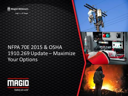 NFPA 70E 2015 & OSHA Update – Maximize Your Options