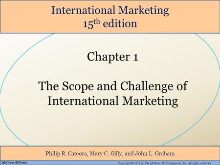 The Scope and Challenge of International Marketing