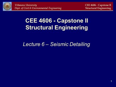 CEE Capstone II Structural Engineering