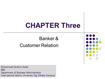 Banker & Customer Relation