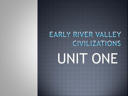 UNIT ONE.  First People lived more than TWO million years ago  PREHISTORY: time before WRITING was invented  Prehistoric times – also known as: OLD.