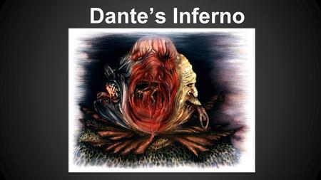 Dante’s Inferno. The Dark Wood of Error The encounter with the three beasts.