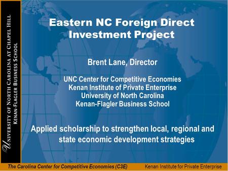 Eastern NC Foreign Direct Investment Project