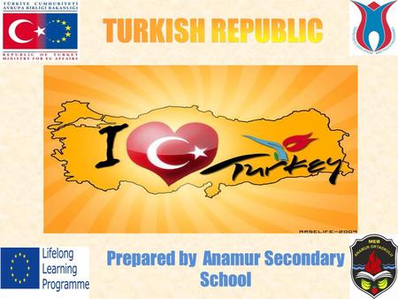 Prepared by Anamur Secondary School. White crescent and star are embroidered on the red background.